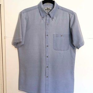 New-Manhattan Cotton Short Slv Denim Blue Shirt Sm
